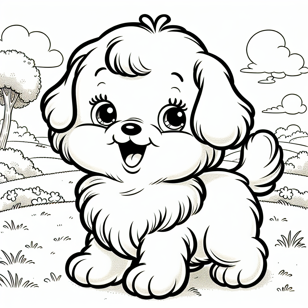 Puppy coloring page for kids - How to draw Dog - Learn colors from sketc...  | Puppy coloring pages, Coloring pages for kids, Dog drawing