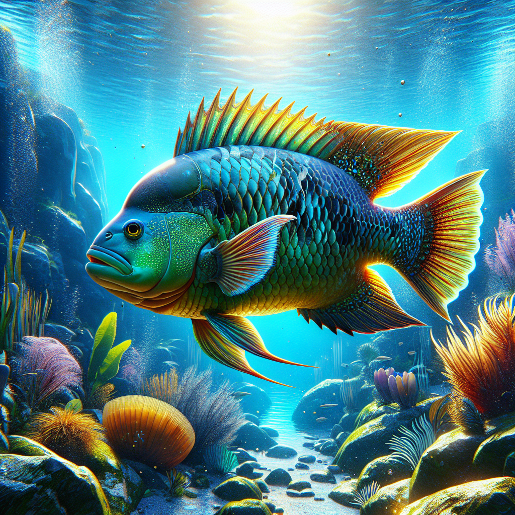 Elegant Fish in Stylish Suit - Underwater Fashion Icon, AI Art Generator