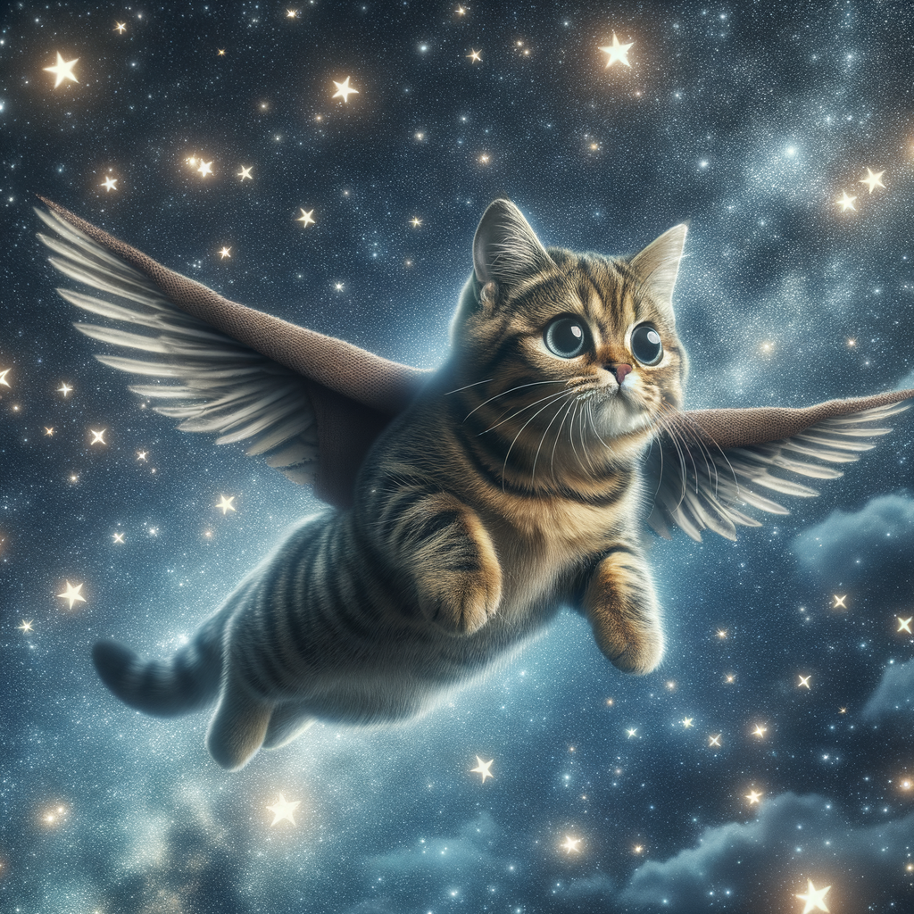 Premium Photo  A cat flying over a planet with the words space