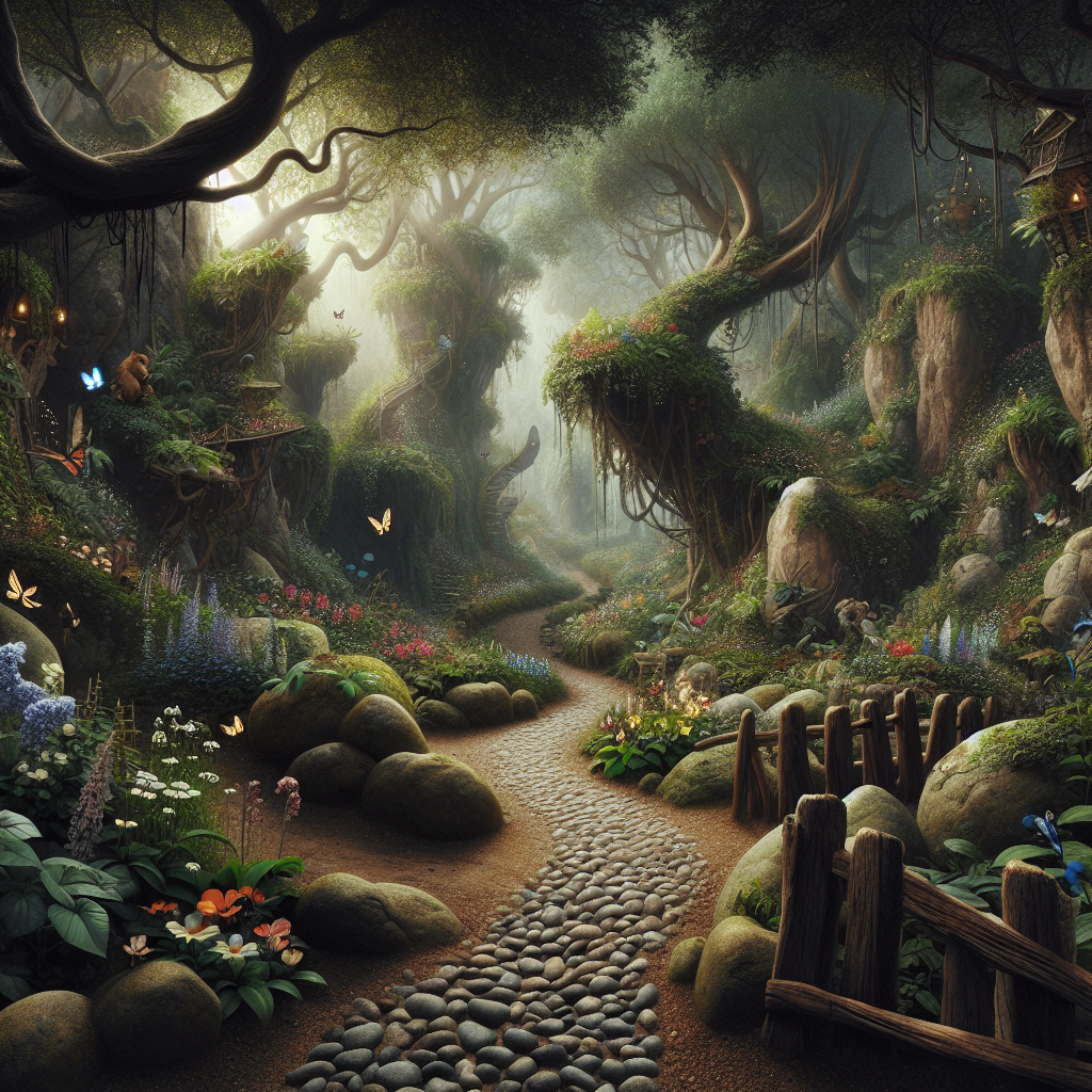 beautiful fantasy elven forest, saturated, detailed