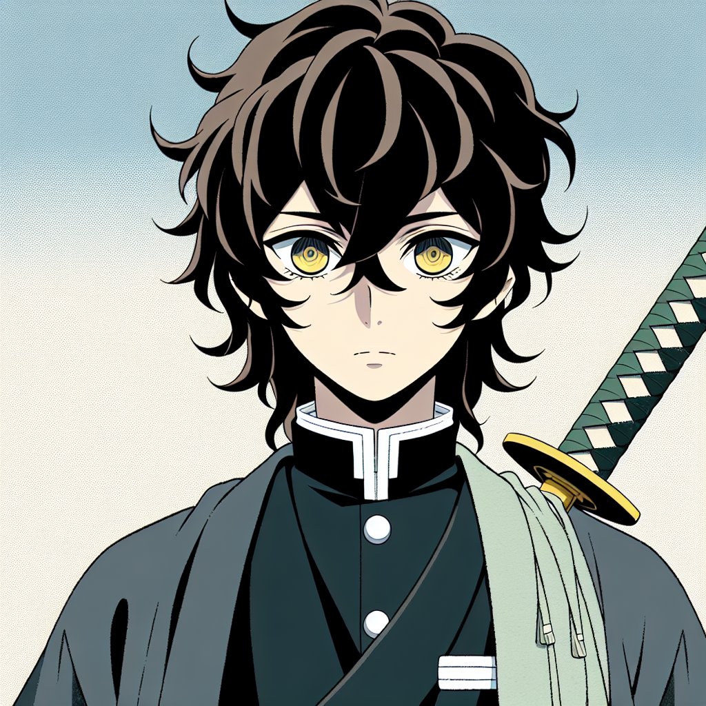 Muichirou: Anime Ghost Slayer with Wavy Black Hair and Two-Tone Eyes | AI  Art Generator | Easy-Peasy.AI