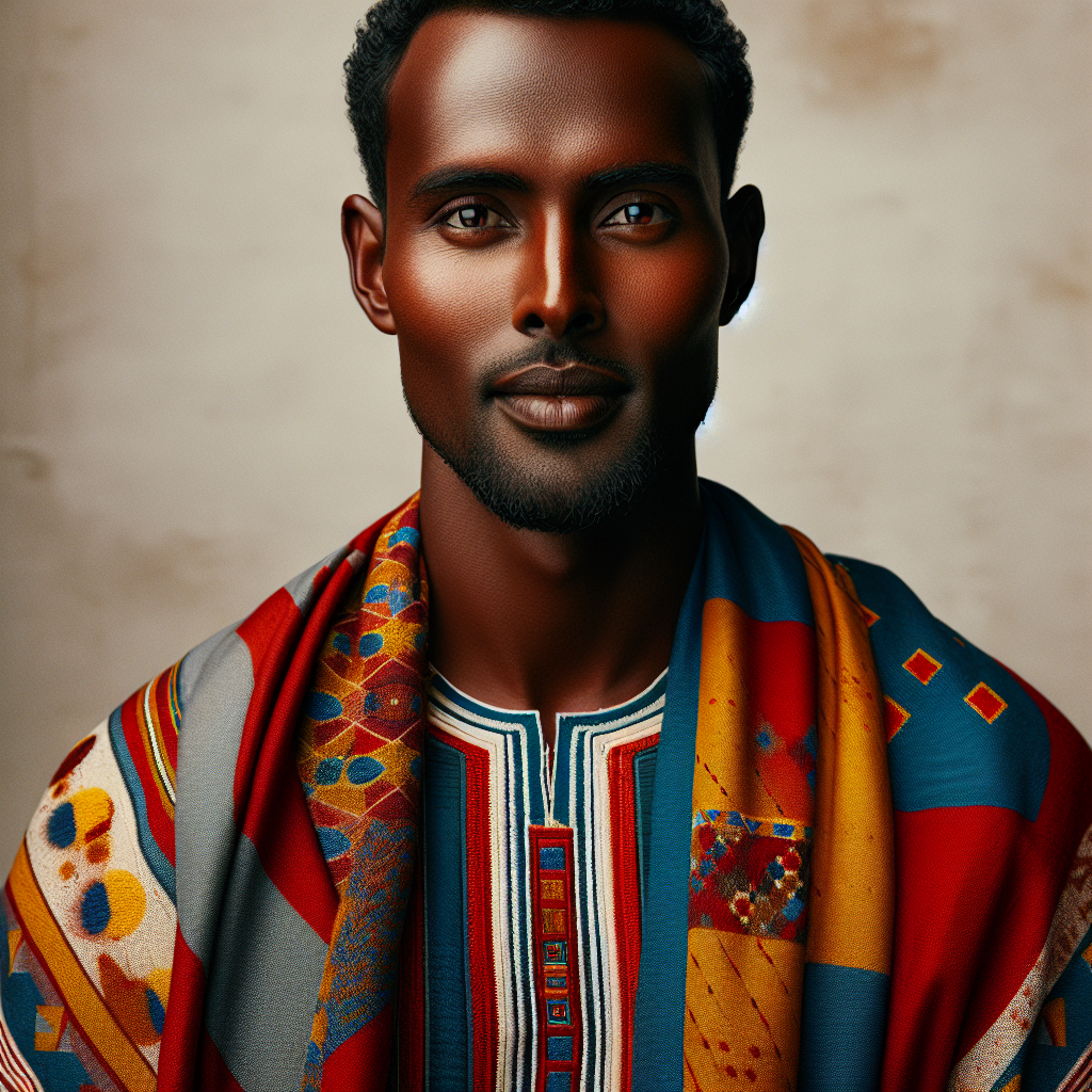 A serious looking gentleman models the traditional Turkish costume