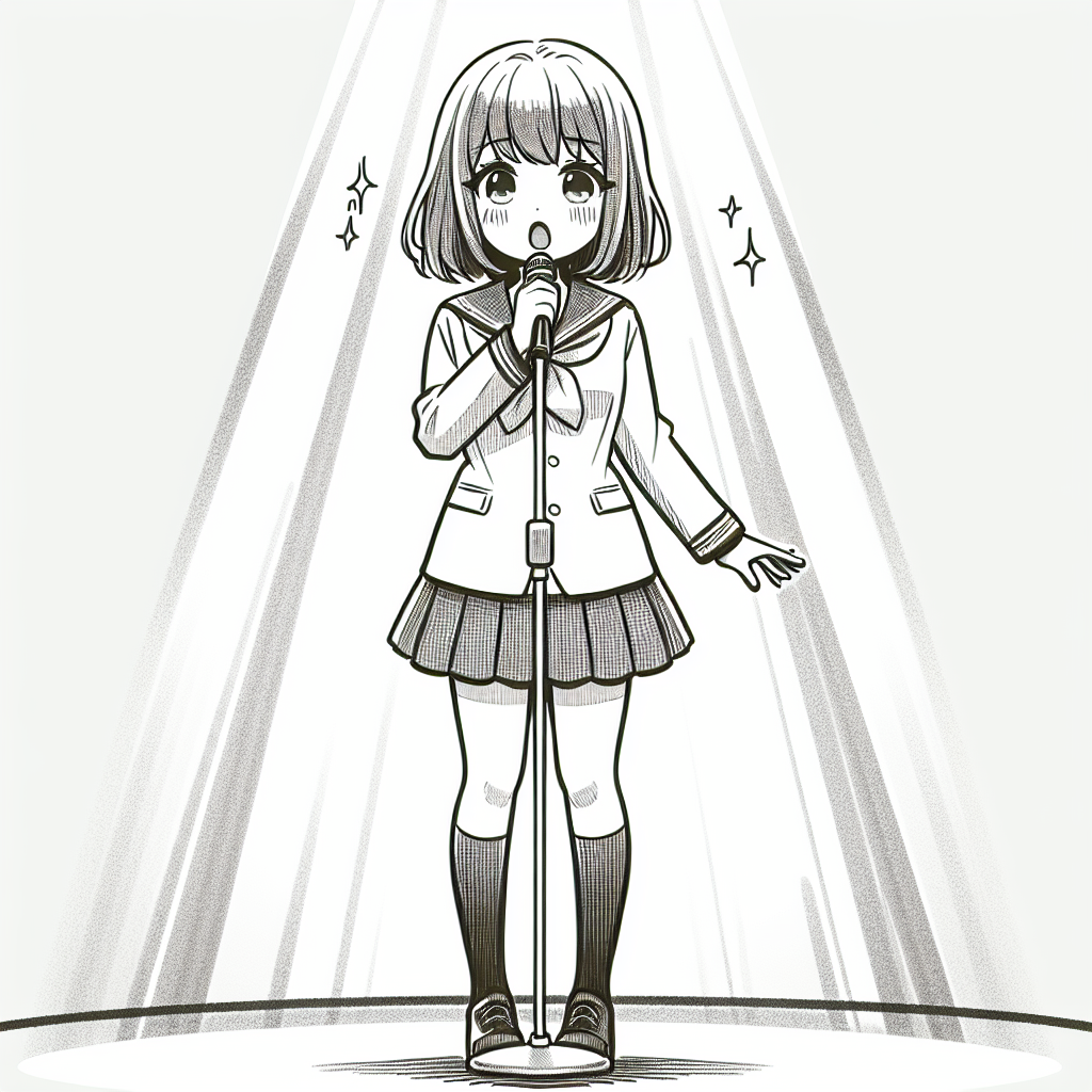 Cute Anime High School Girl in Monochrome Portrait | AI Art Generator |  Easy-Peasy.AI