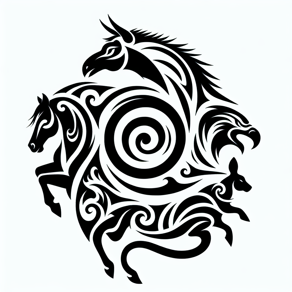 Horses Tattoo Design Instant Download Printable Stencil Original Art - Etsy