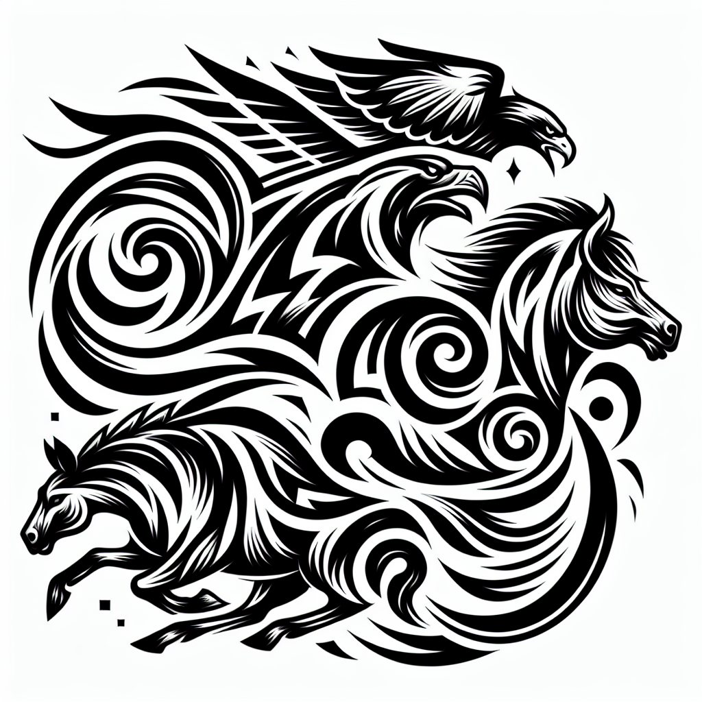 Collection Of Animals Tattoos Free Vector and graphic 52590354.