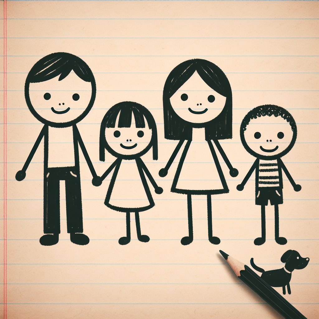 How to Draw a Family - Easy Drawing Art