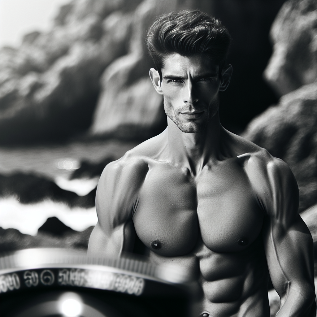 Handsome Man with 6-Pack Abs - Ideal Physique for Men, AI Art Generator