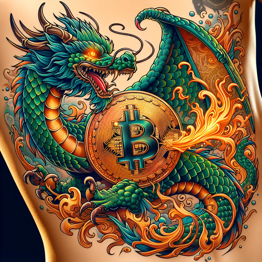 tattoo (dragon) on right shoulder