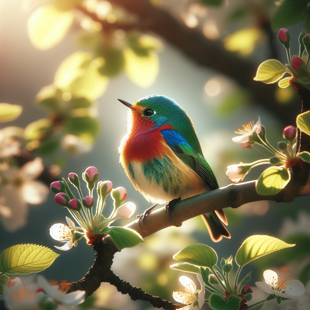 Beautiful Bird in Nature | Peaceful Serenity | AI Art Generator |  Easy-Peasy.AI