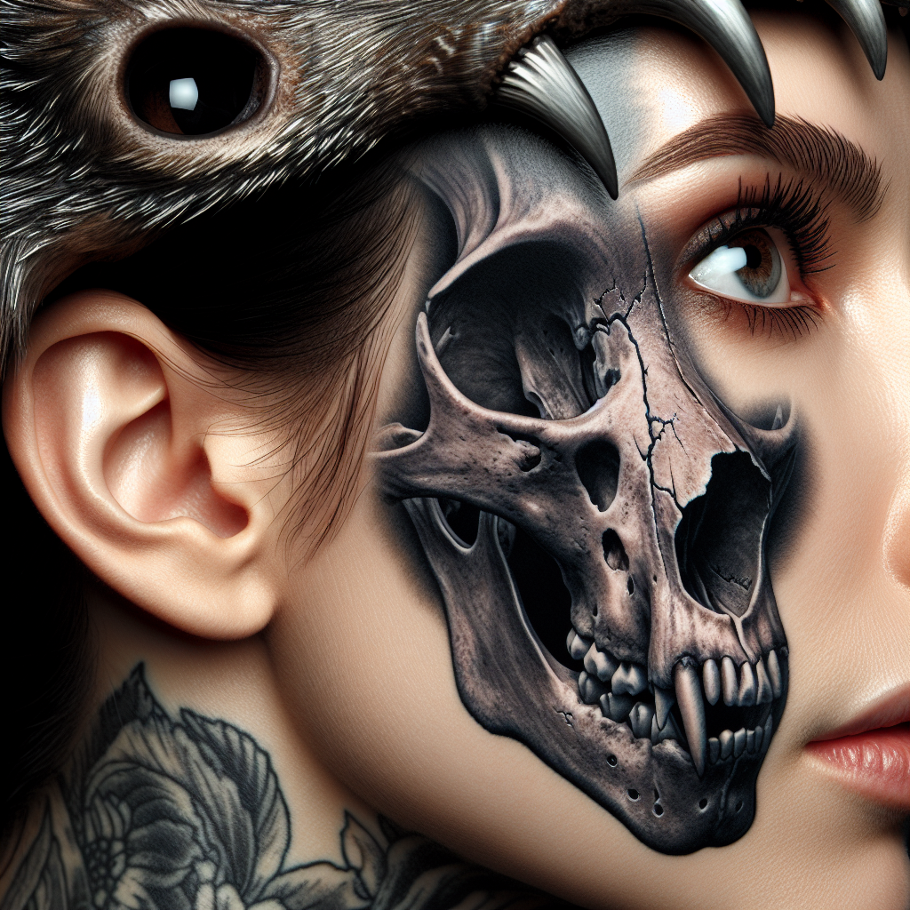 Premium Photo | Scarecrow skull face tattoo sticker illustration Halloween  scary creepy horror crazy devil