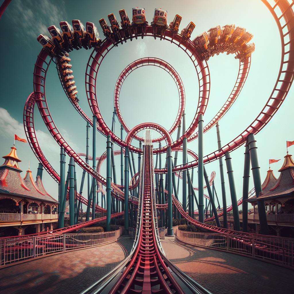 Experience the Excitement of a Roller Coaster Ride AI Art