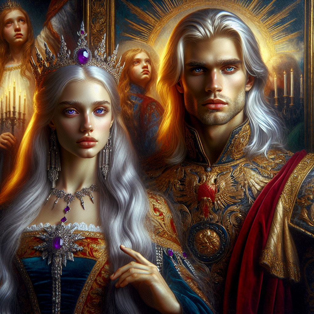 Helaena and Aegon: Epic Fantasy Portraits of Royal Siblings, AI Art  Generator